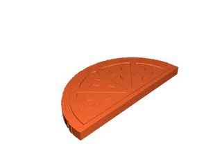 Chunky citrus magnet, child-safe orange, citrus wedge magnet with ...