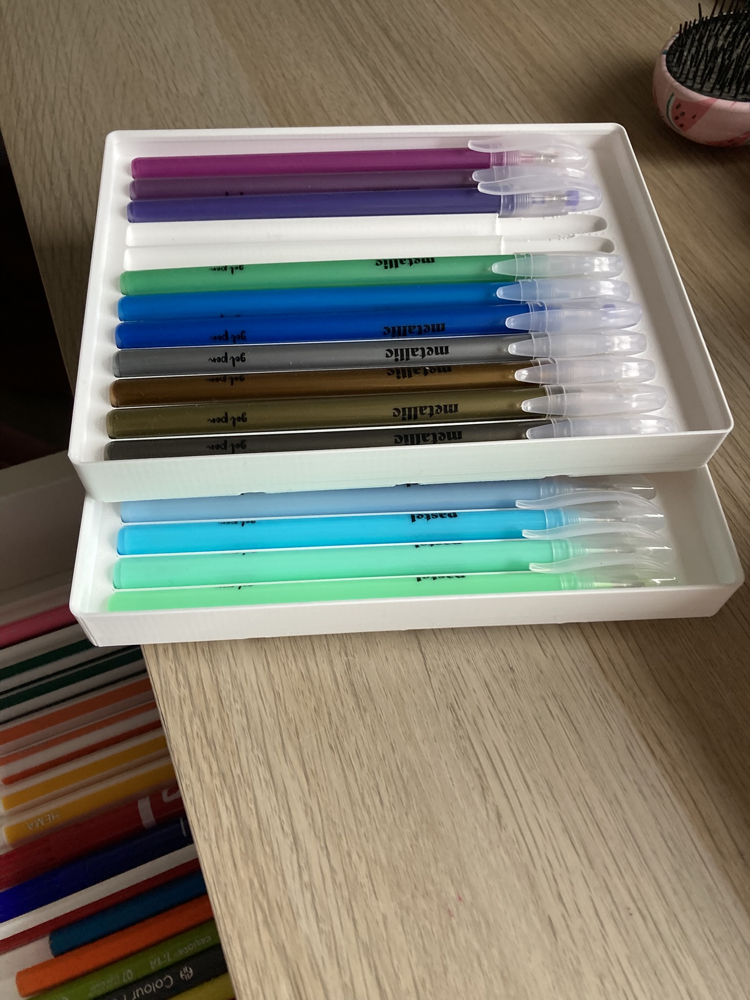 Gridfinity Pencil & Pen Organizer (3‑Module Set)