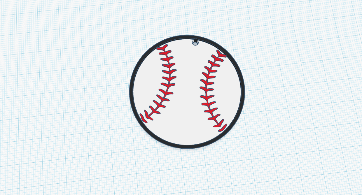 Baseball keychain