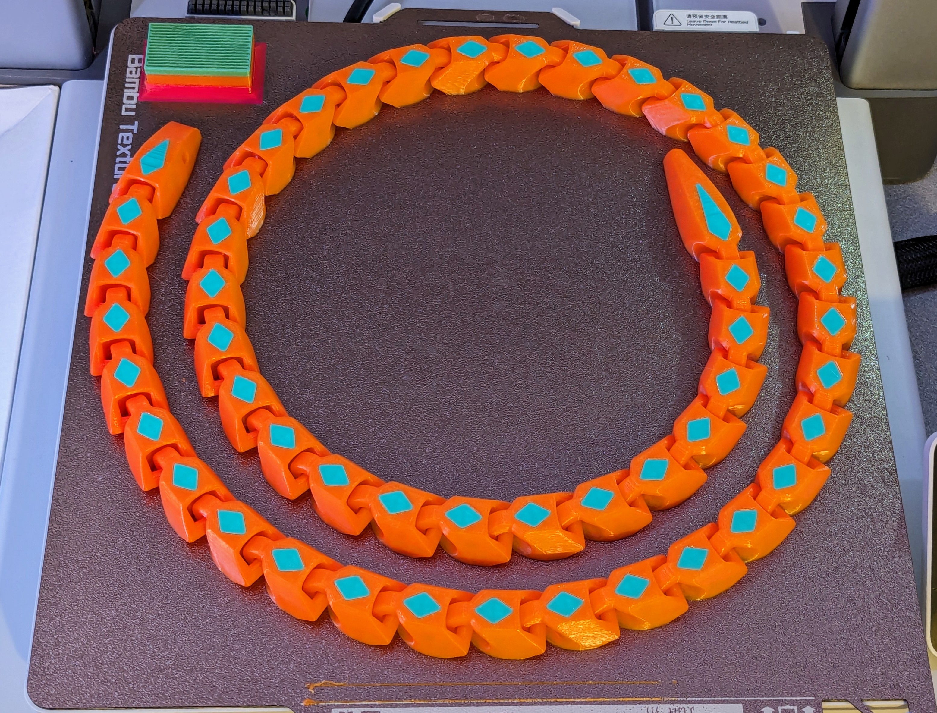 XL Diamond Back Snake 48 Links By Grandpa 3DPrints Download Free 