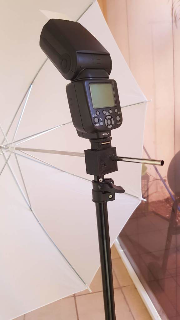 Camera flash & Umbrella holder with hot shoe by NiftyStudioMX