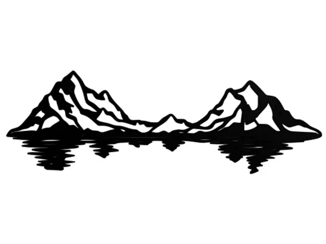 Moutains reflection - wall art (full and 3 parts)