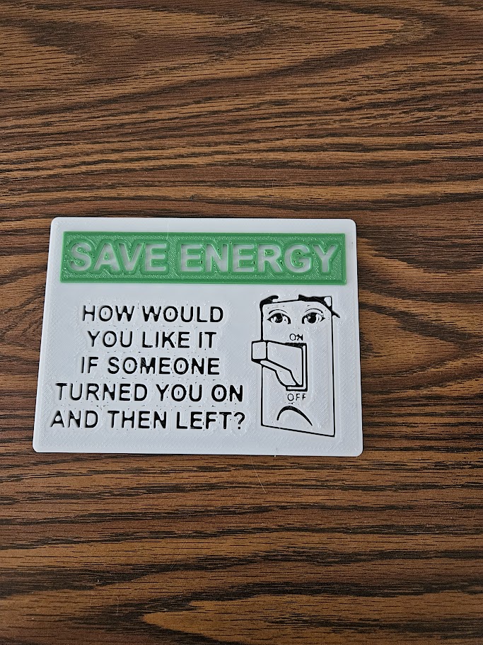 funny "save energy" sign