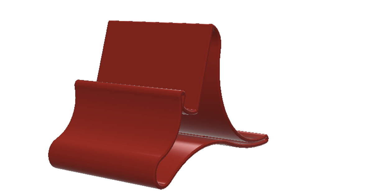 Cell Phone Holder Curvy by SpaceDog3D | Download free STL model ...