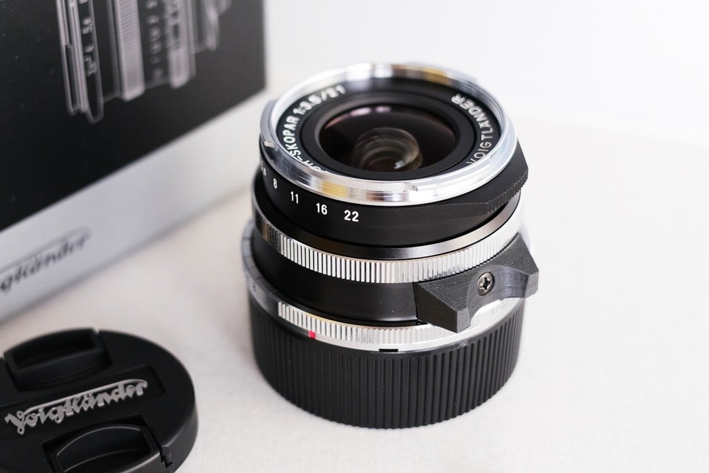 Focus tab lever for Voigtlander 21mm F3.5 Color-Skopar type 1 Vintage Line lens in Leica M mount