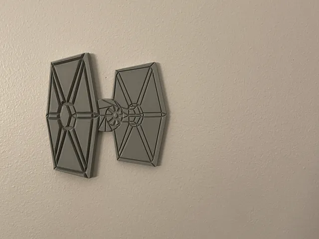 Geometric Tie Fighter Wall Art