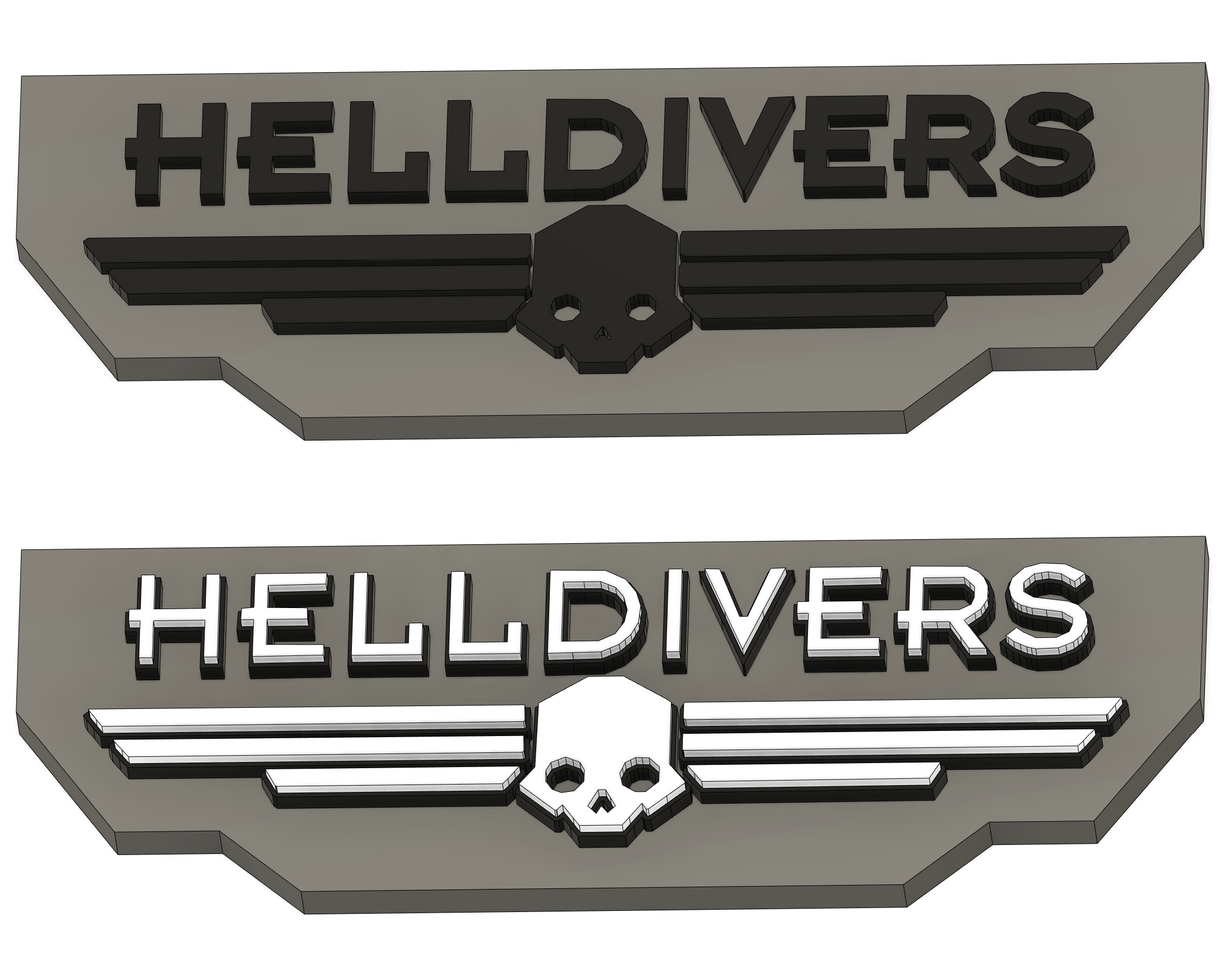 2.5D Helldivers Logo Plate (parametric) by mosselini1 | Download free ...