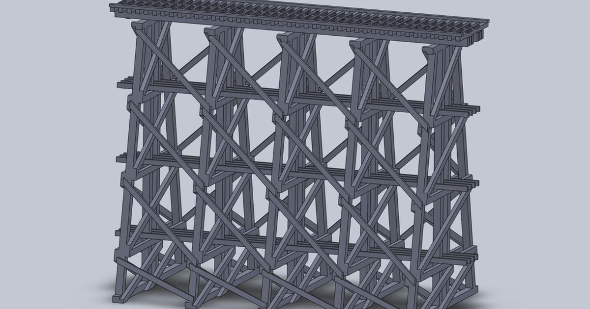 N Scale Train Trestle Display by mcmaven Download free STL model