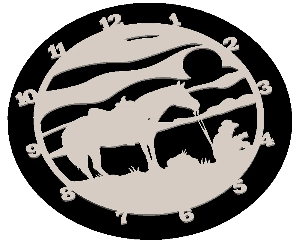 American Quarter Horse Clock Display. Take a look to my other models and like them.