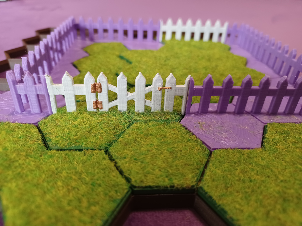 WDhex Meadow Tiles picket fences by Diona Download free STL model