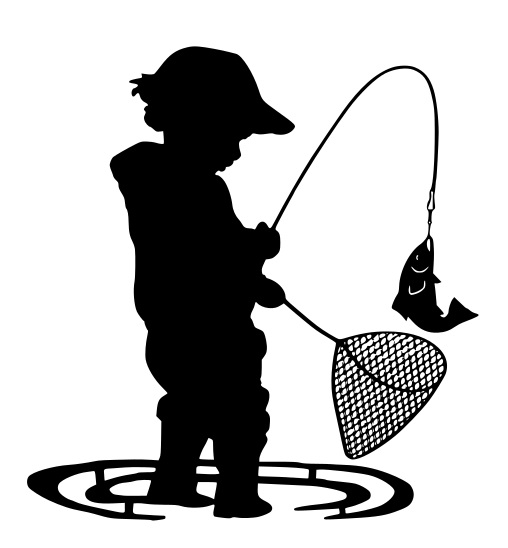 Boy Fishing wall art by Jura Švébiš, Download free STL model