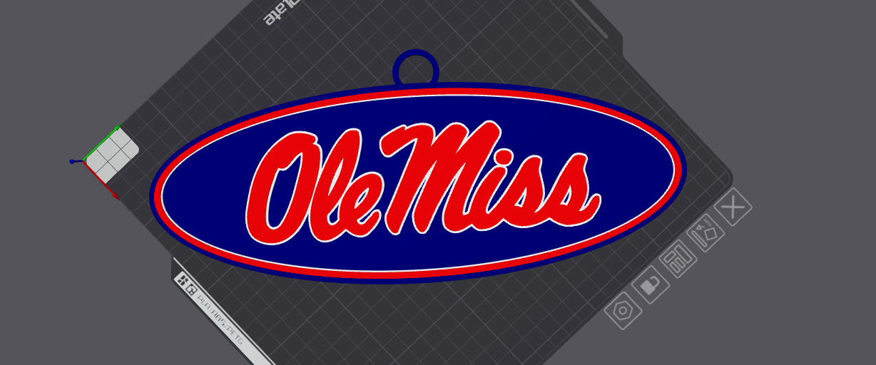Ole Miss Rebels Alternate Oversized Necklace Logo