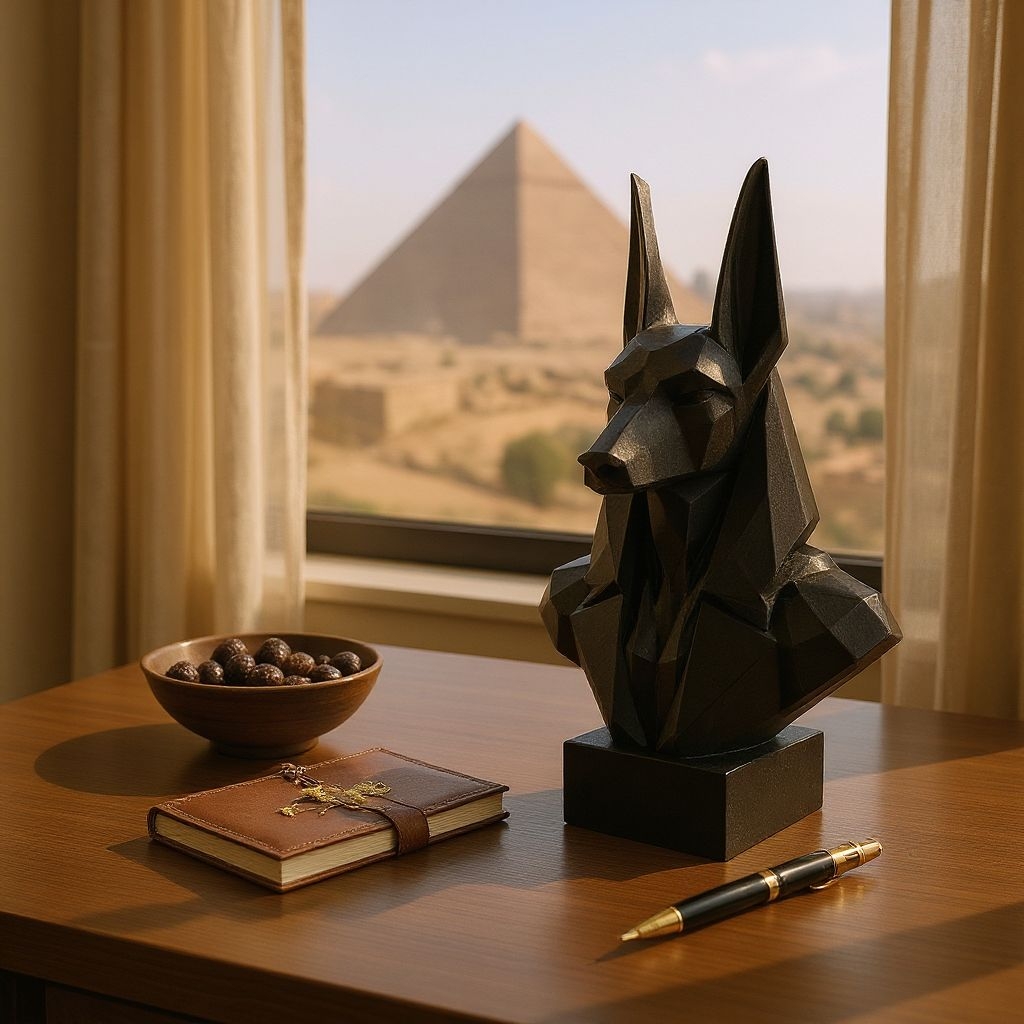 Miniatura 5 do modelo 3D Low Poly Anubis Bust