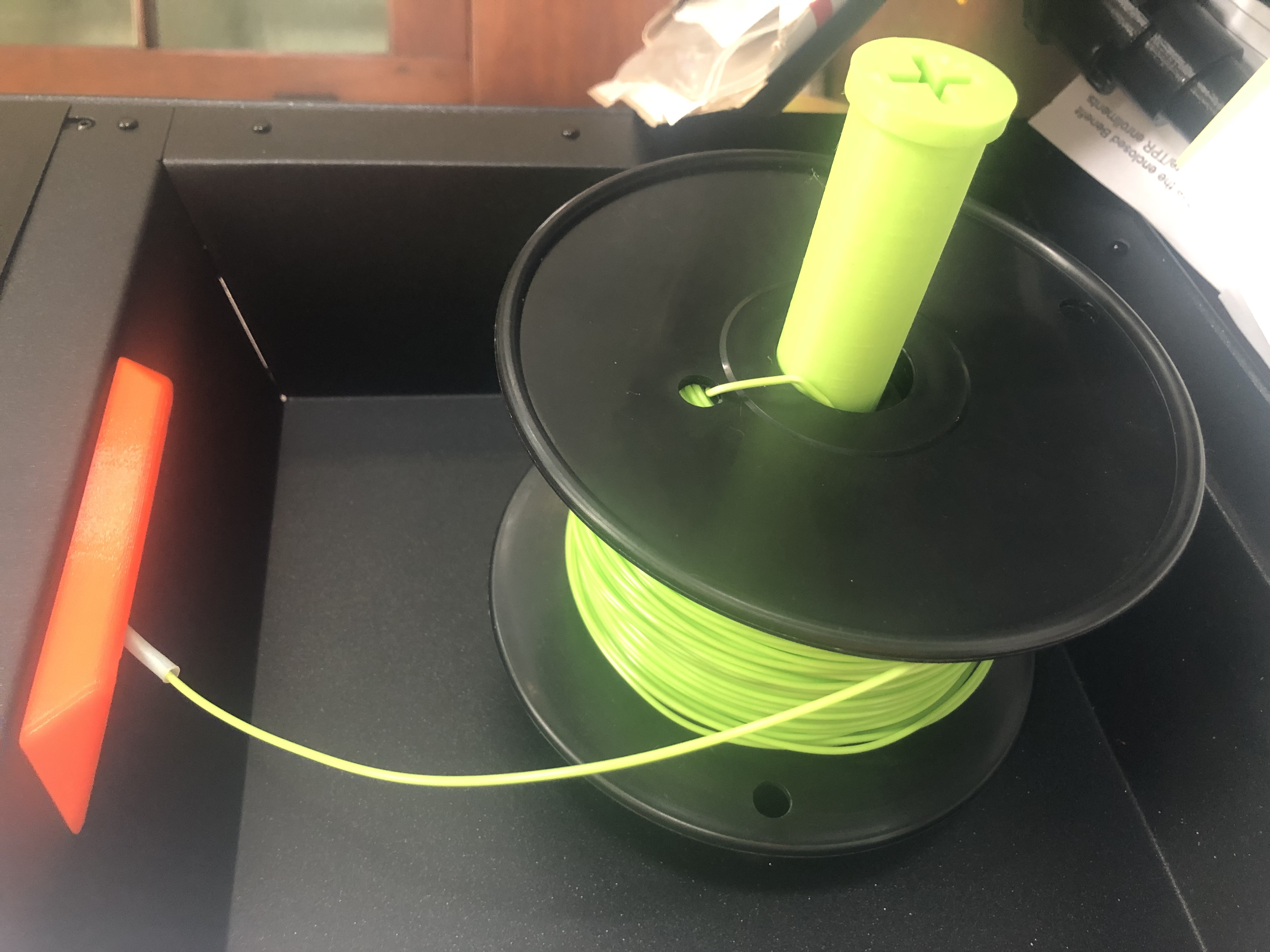 Long bayonet style spool holder for Prusa Core1
