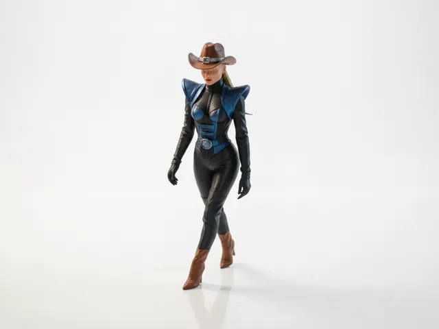 Cowgirl Strutting Female Figure 3D Printable