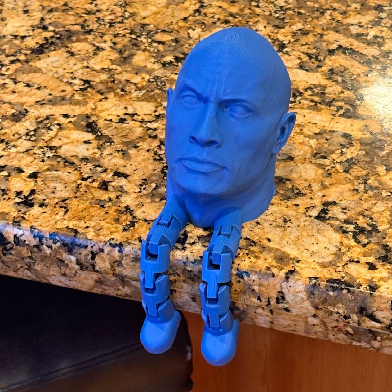 The Rock Head with Legs - Example by mscalora | Download free STL model ...