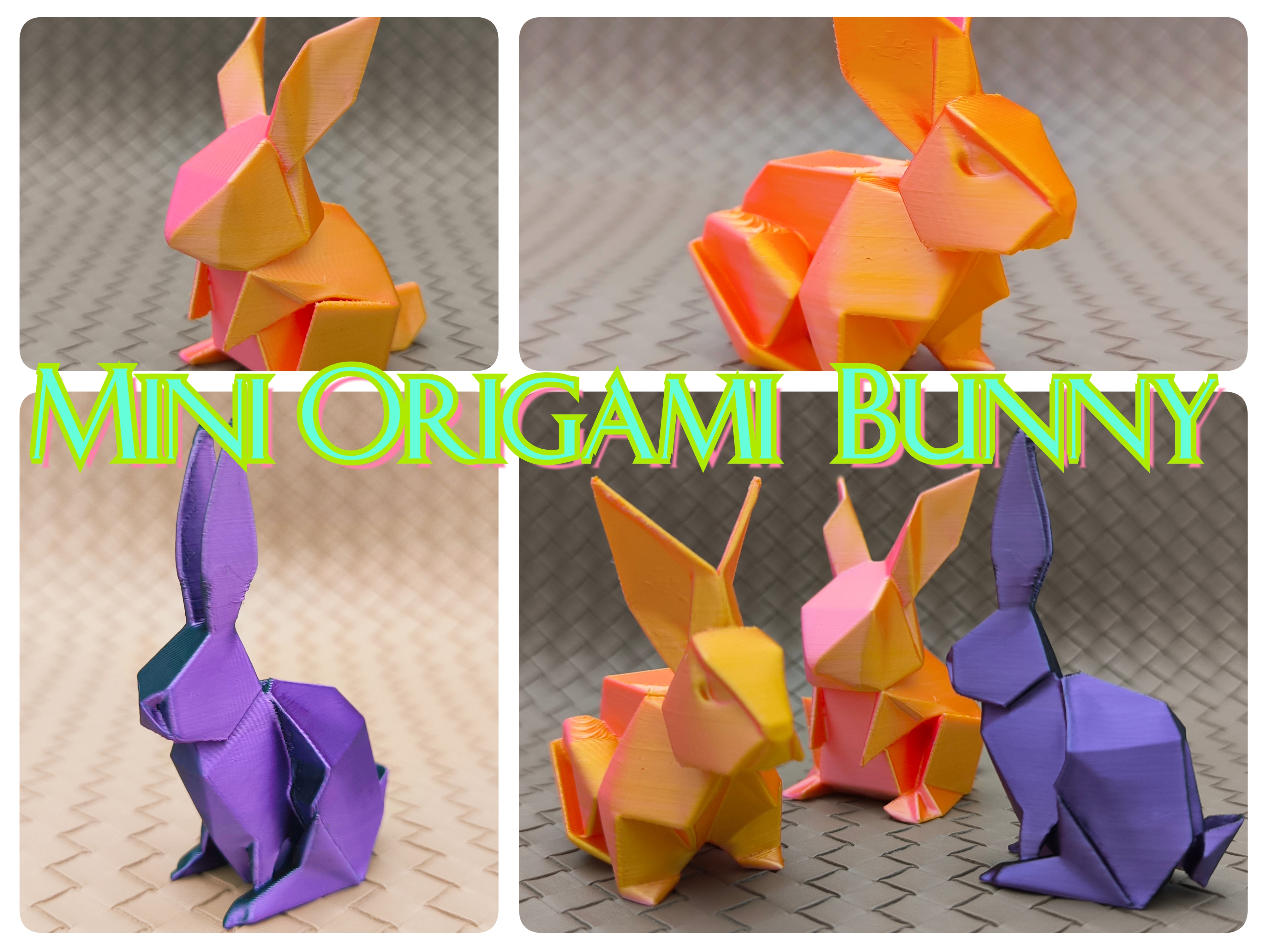 Mini Origami Bunny Batch (3 types)