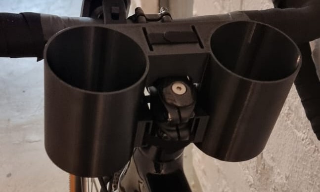 Double Snack/Bottleholder for Bike handlebar stem
