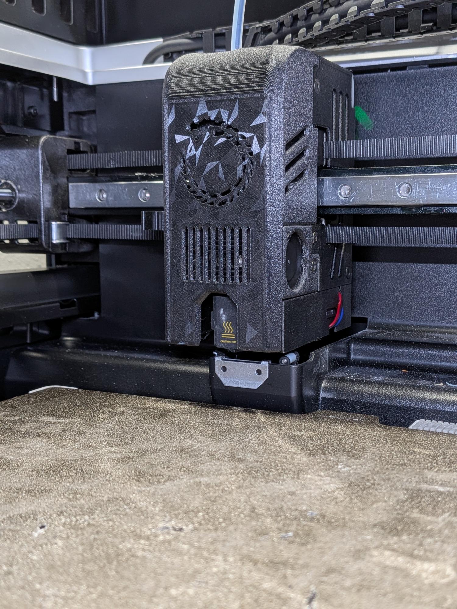 Qidi Q2 fan duct with custom front cover.