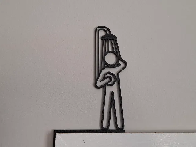 Male Shower Symbol – Door Frame / Architrave Corner Marker