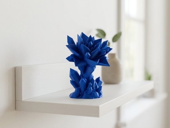 Sapphire Bloom Sculpture 3D model