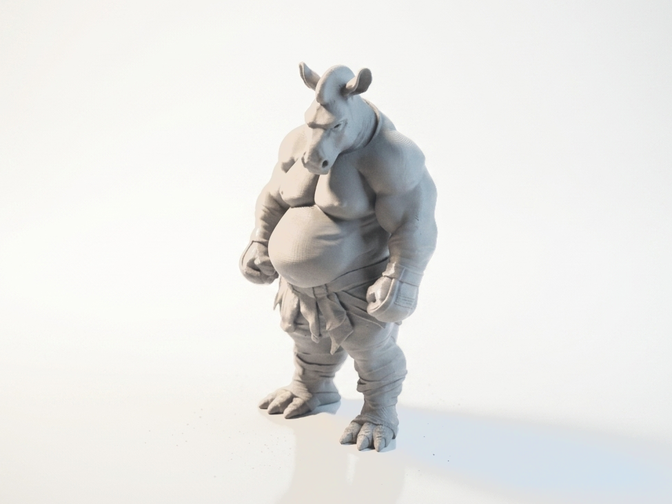 Zebra Man Warrior Figurine Animal 3D Printable