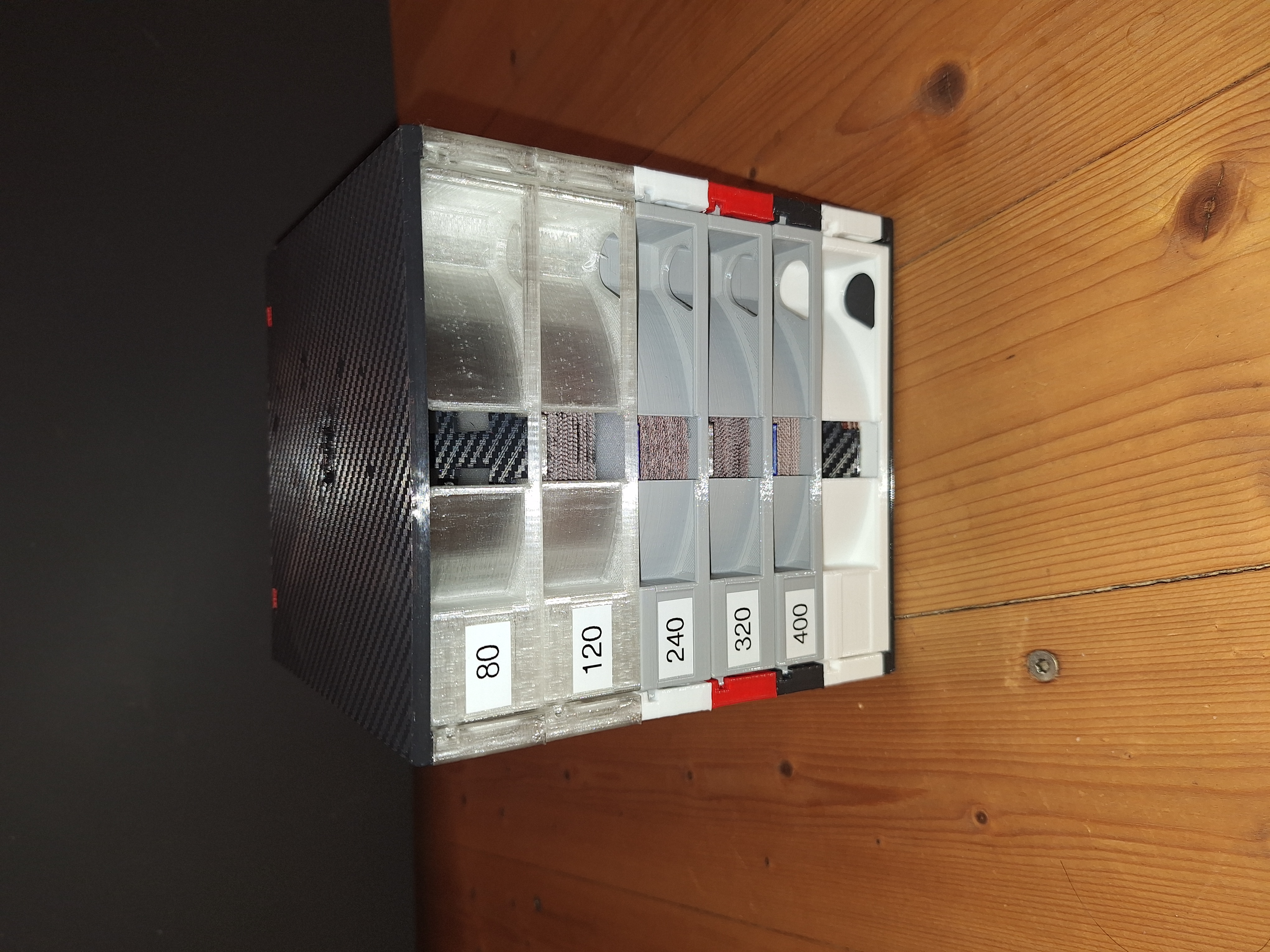 Stackable Sanding Disc Holder with Drawers, Schleifscheibenhalter stapelbar mit Schüben