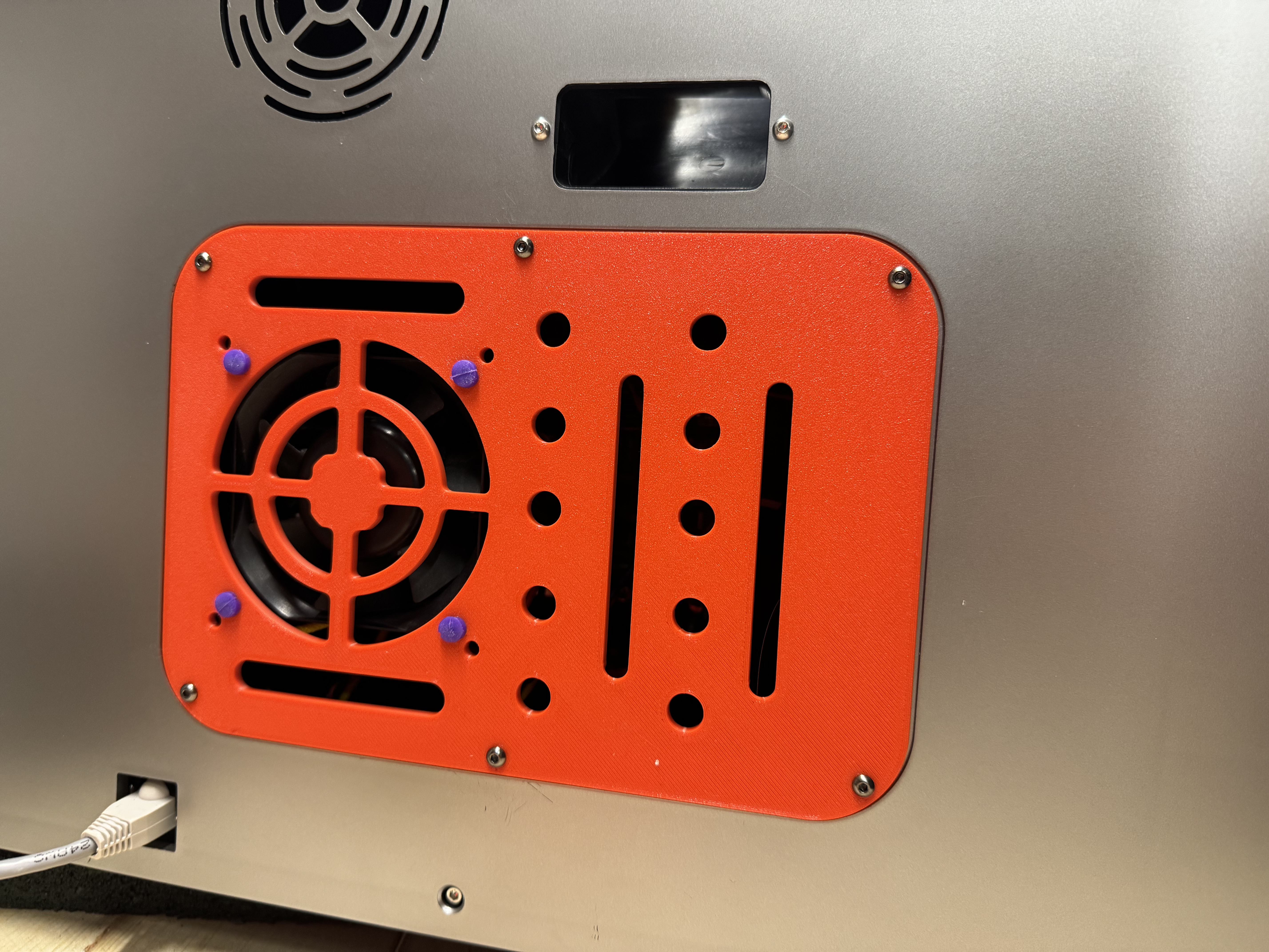 Qidi Plus4 80mm/92mm fan vent cover suitable for hanging bin