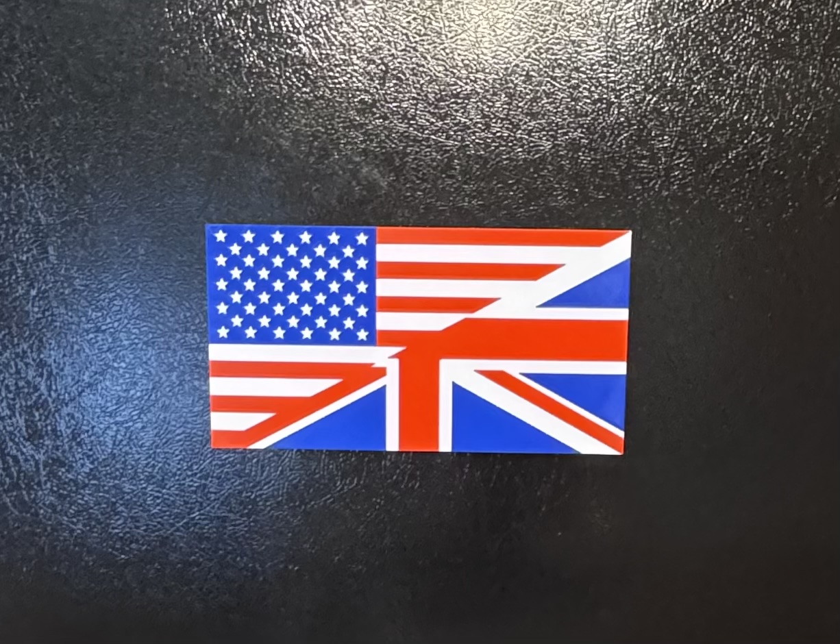 Split US UK flag
