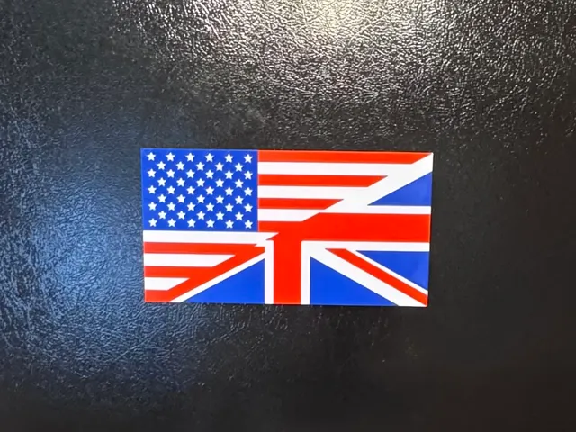 Split US UK flag