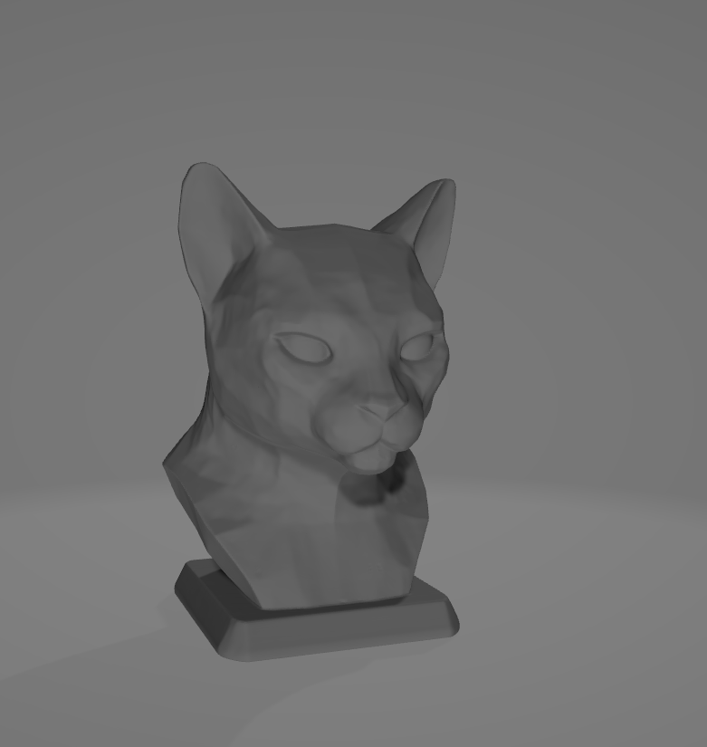 Miniatura 2 do modelo 3D Cat bust