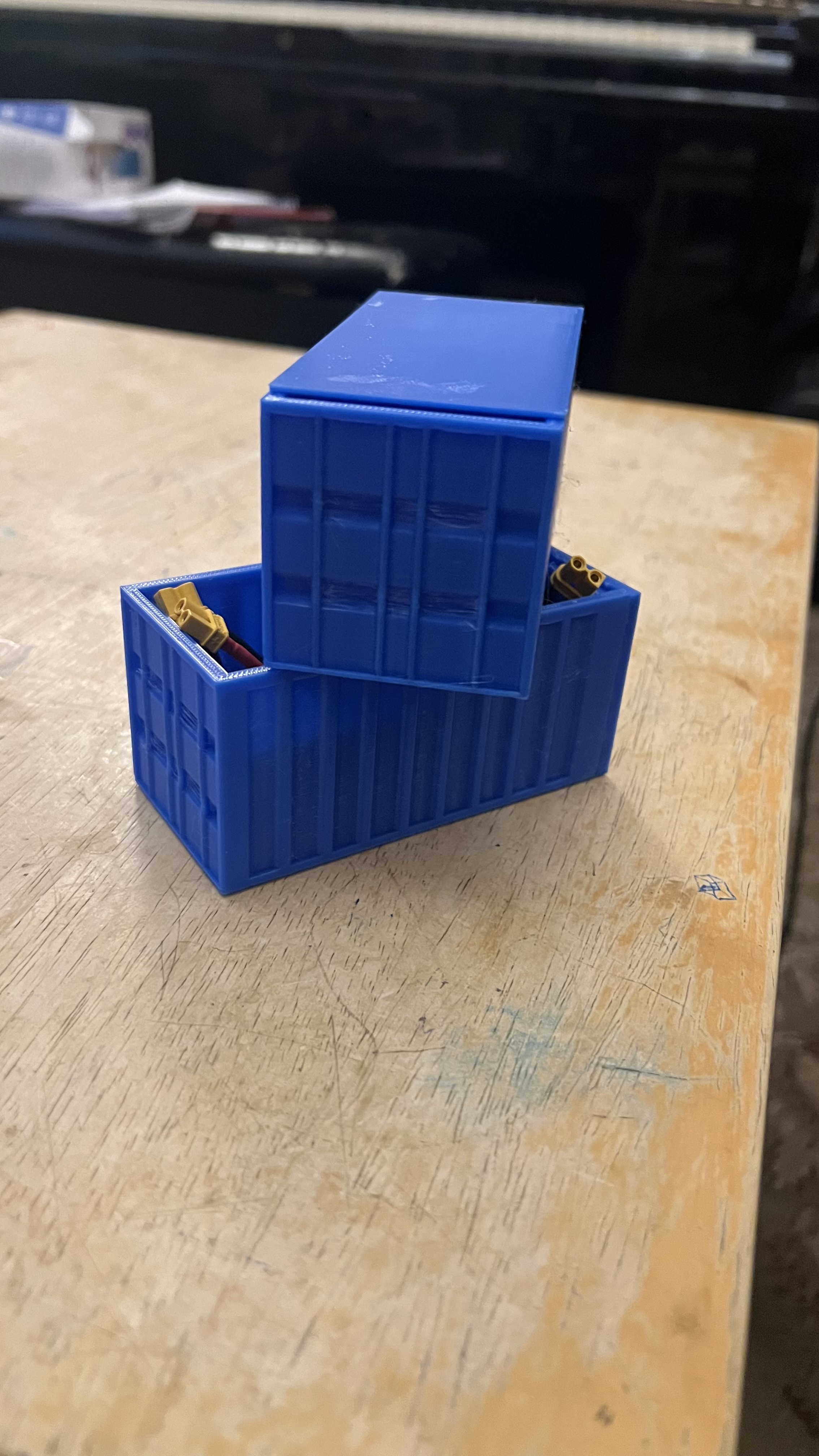 shipping container shaped storage boxes