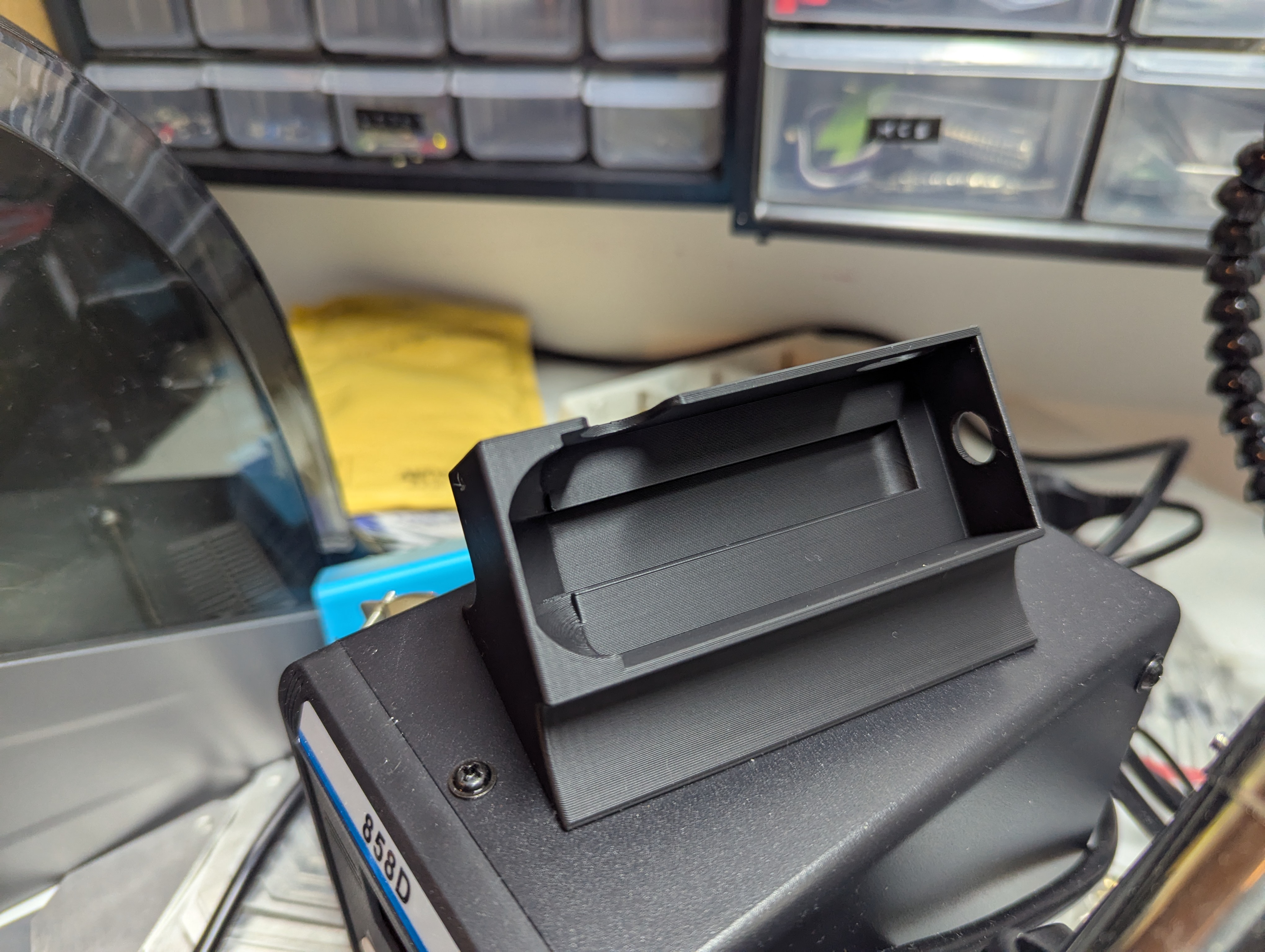 A desk stand for the ATS-mini v3 pocket receiver