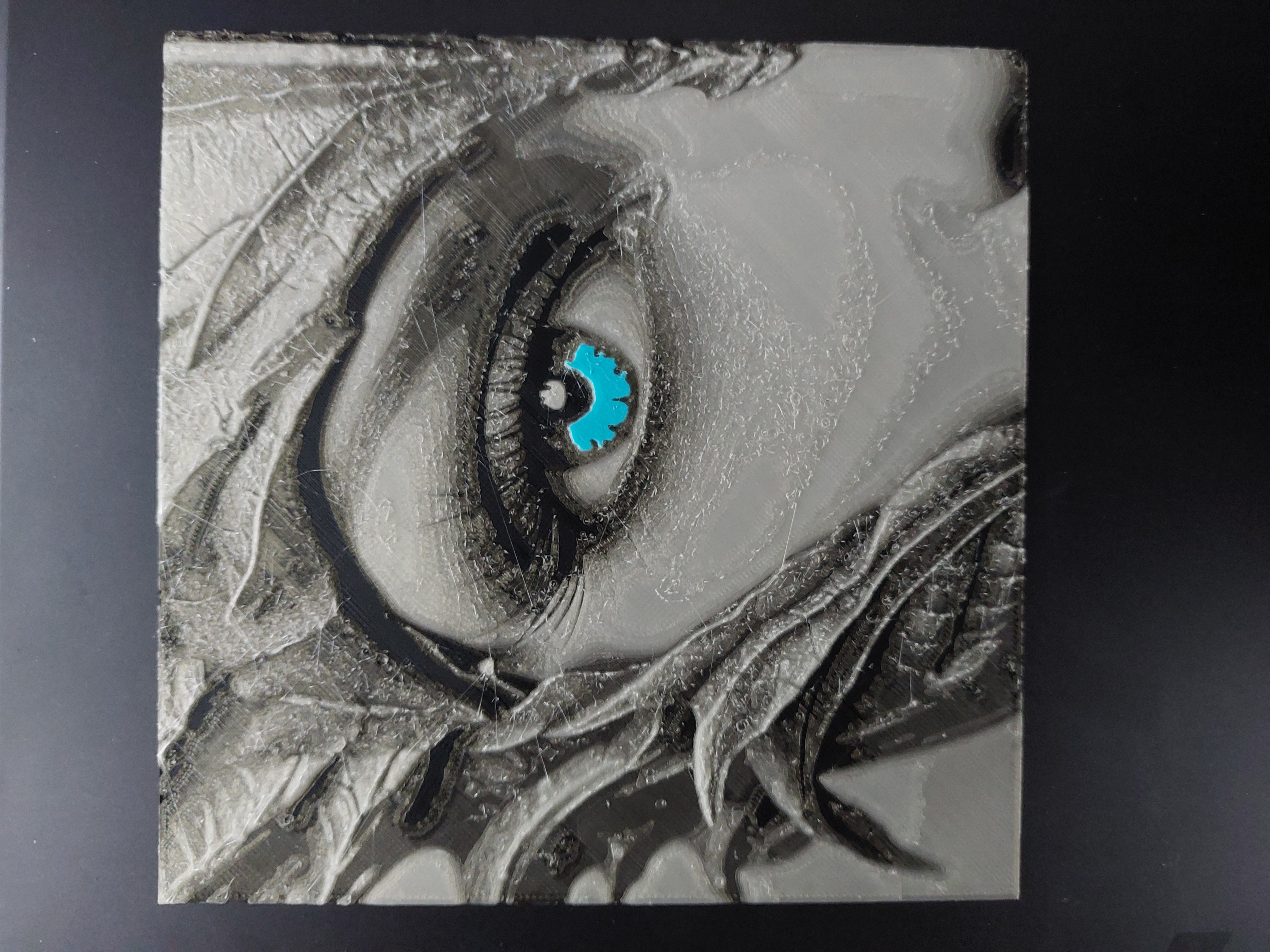 Hueforge Dragon rider with blue eye