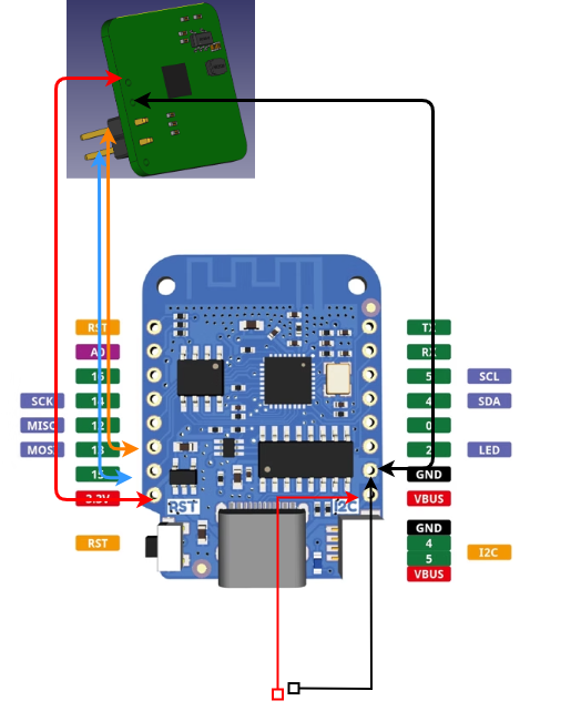 LD2420 Case | ESP8266 D1mini | 24Ghz human body micro motion sensing ...