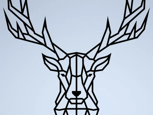 DEER WALL SCULPTURE - 425 X 480 MM