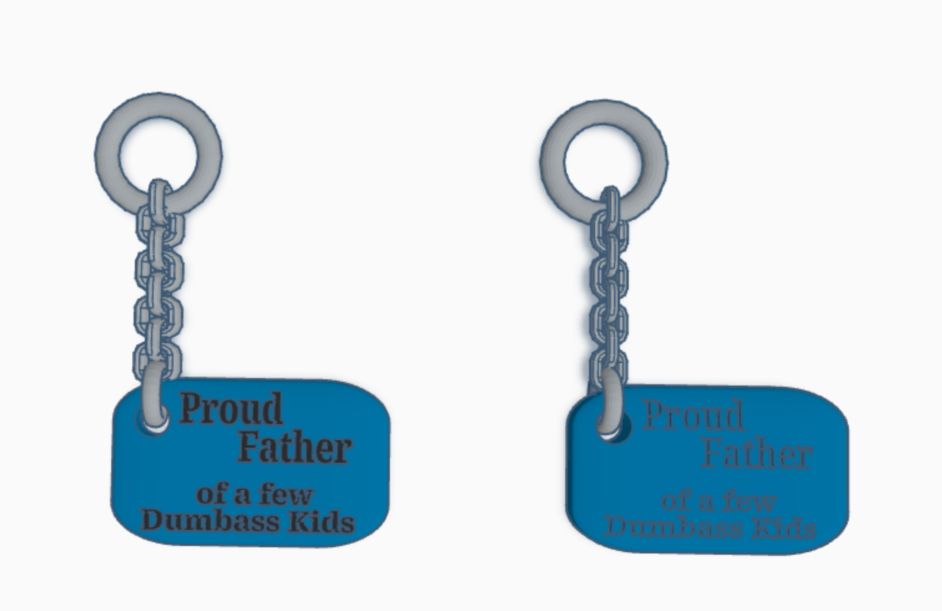 Proud Parents of a few dumbass kids keychain
