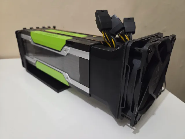 Tesla P100 Triple Shroud for 120 mm Fan, Easy Mounting