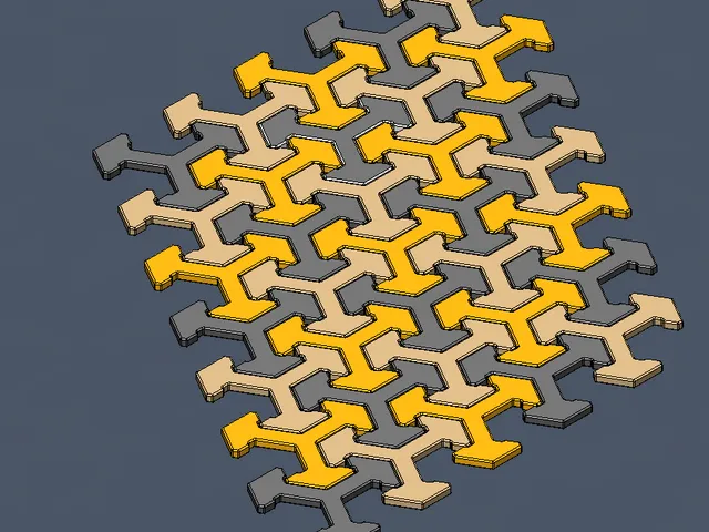 geometric wall art tiles