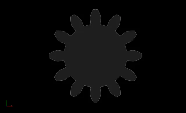 Involute Gear designed in Solvespace