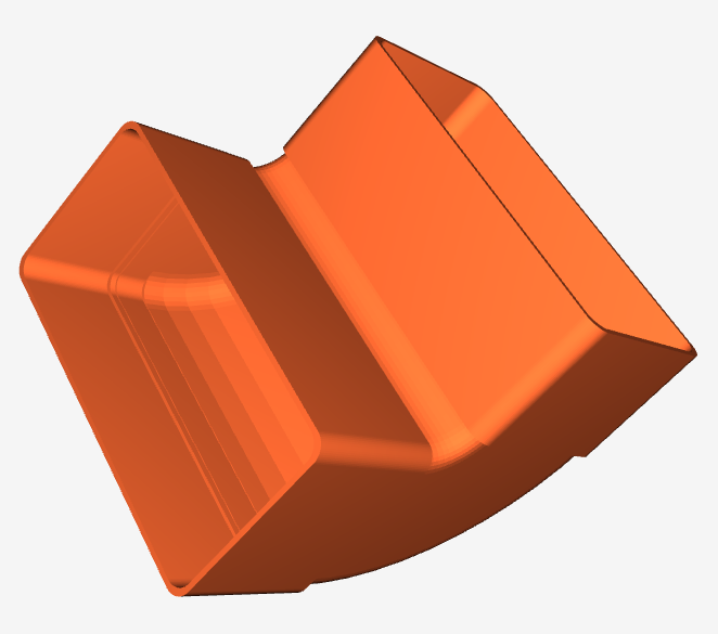 Rectangle Ventilation 110x55mm Angle 90 Degree Upright - Updated