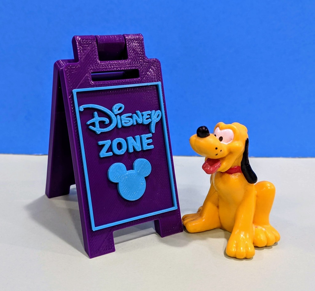 Miniature A-Frame Sidewalk Sign "Disney ZONE"