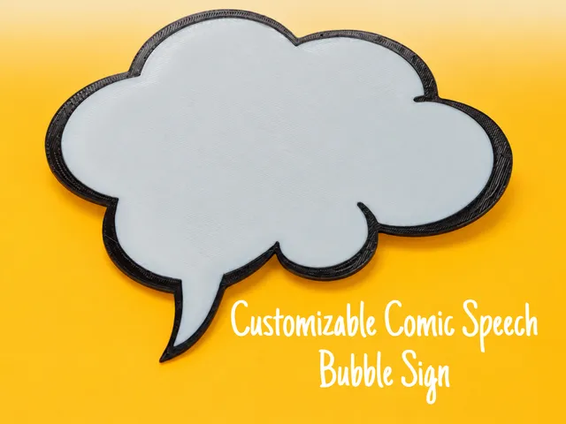 Customizable Comic Speech Bubble Sign
