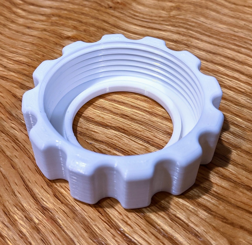 KitchenAid Food Grinder Attachment Retaining Ring / Nut by cdsmakestuff Download free STL