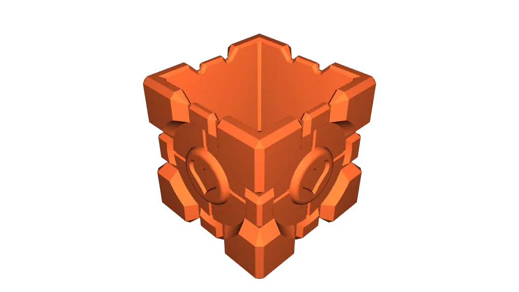 Portal Companion Cube container & lid by chylld | Download free STL ...