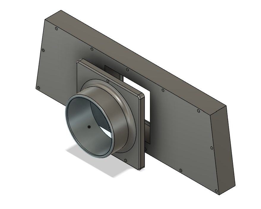 Duct Port Mm Fan With Inch Fume Extractor Vent Enxlosure Back Top