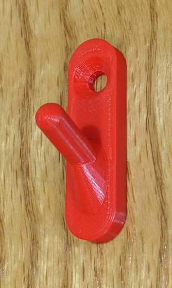 Miniatura 2 do modelo 3D Simple Wall Hook - Single Short Peg