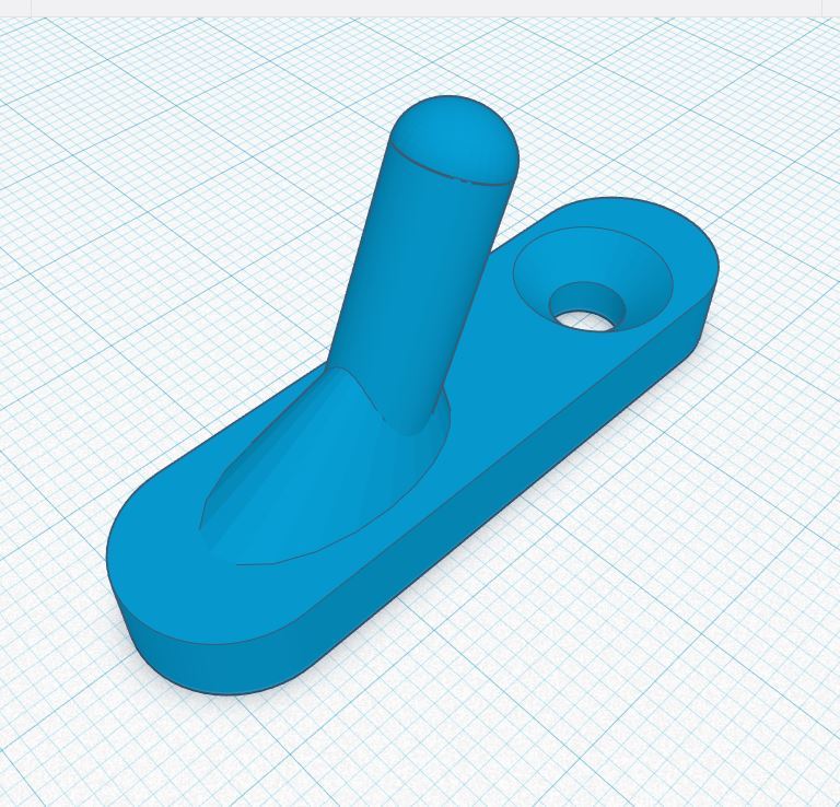 Miniatura 3 do modelo 3D Simple Wall Hook - Single Short Peg