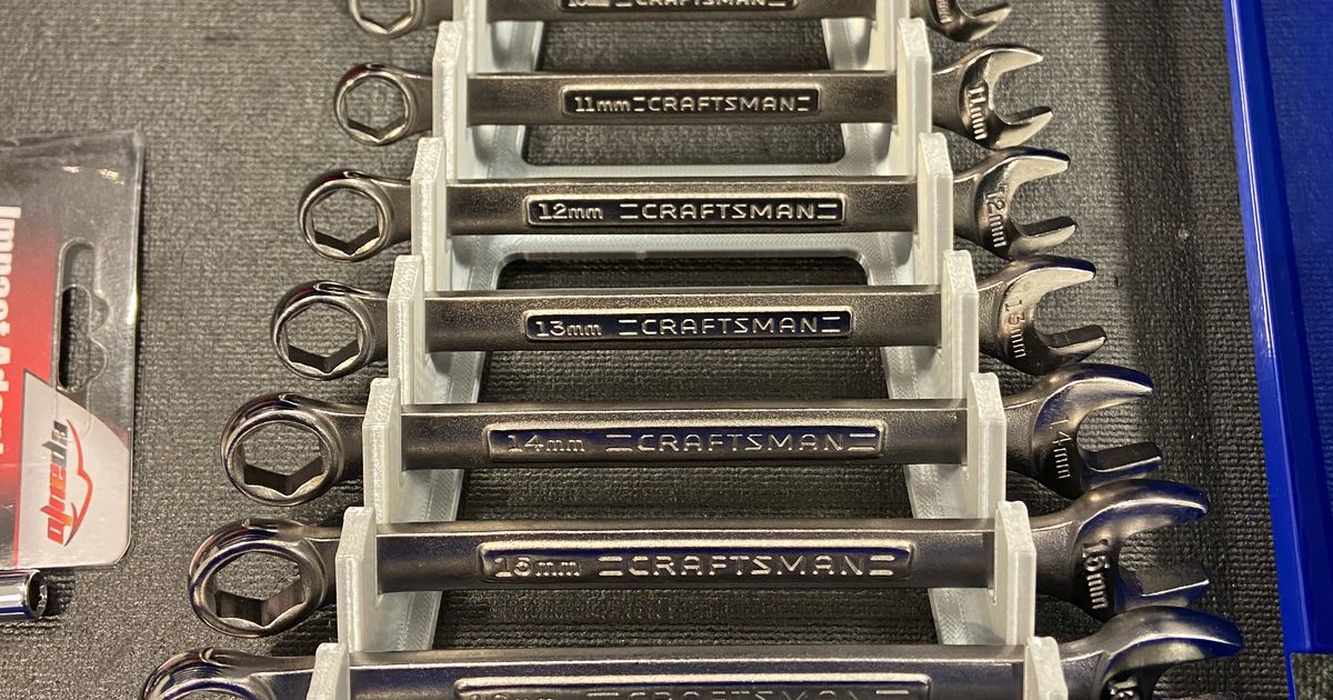 Open wrench holder by jchau57 Download free STL model