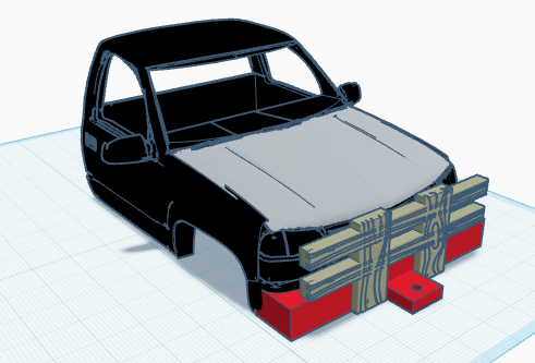 2000s gmc serria 1/24 truck cab for rc car